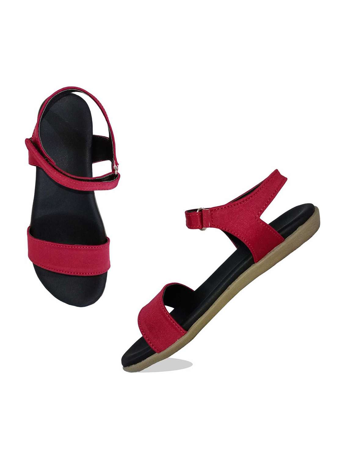 women solid ankle strap sandal - 22521159 -  Standard Image - 1