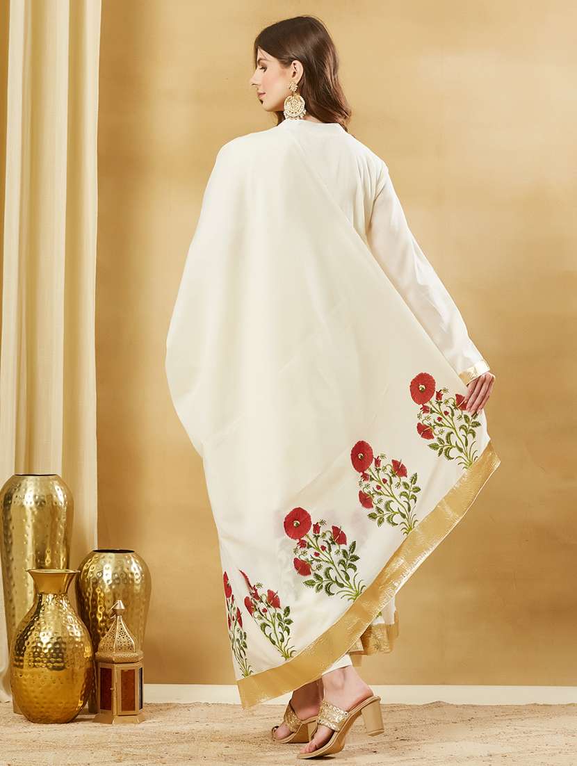 women printed long sleeves kurta pant set with dupatta - 22521179 -  Standard Image - 4
