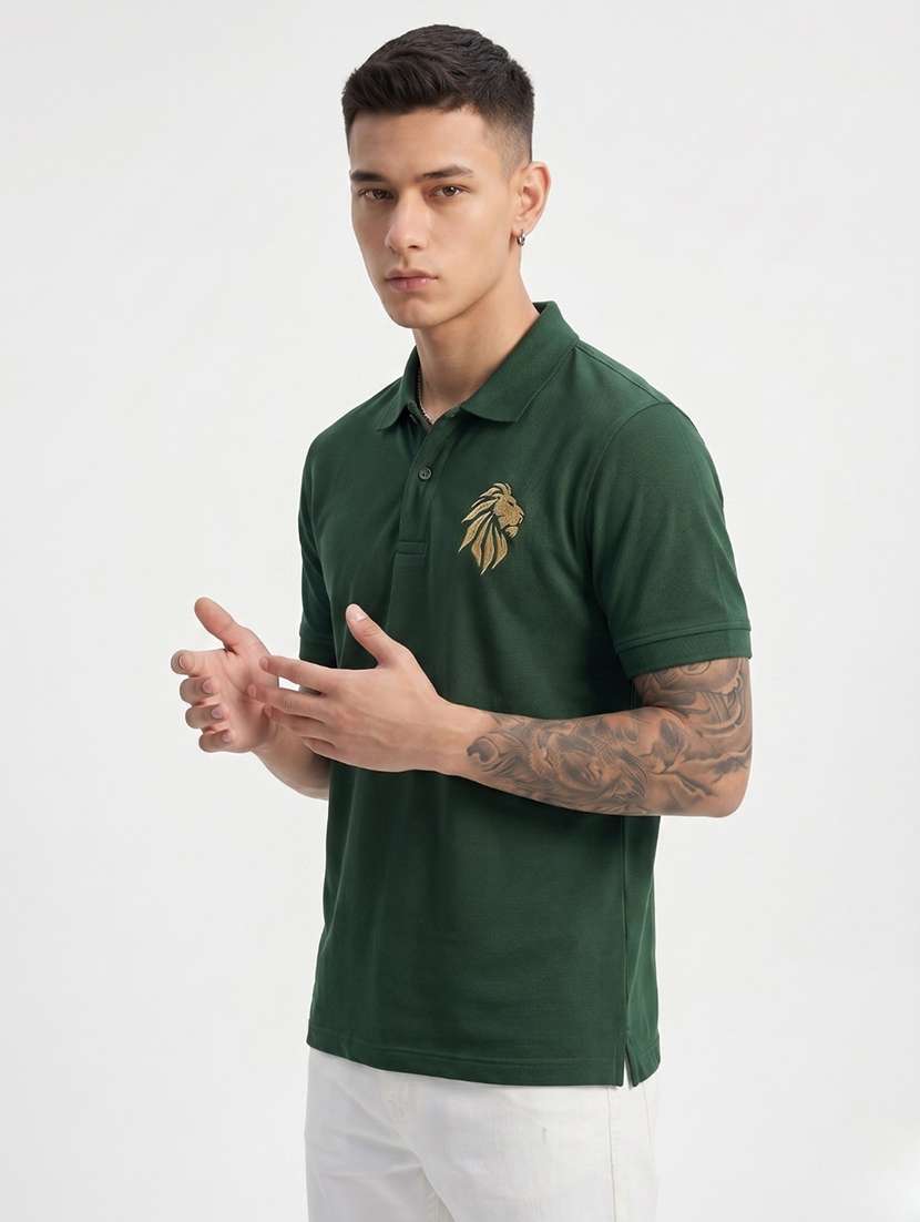 men solid short sleeve regular fit polo t-shirt - 22521262 -  Standard Image - 1