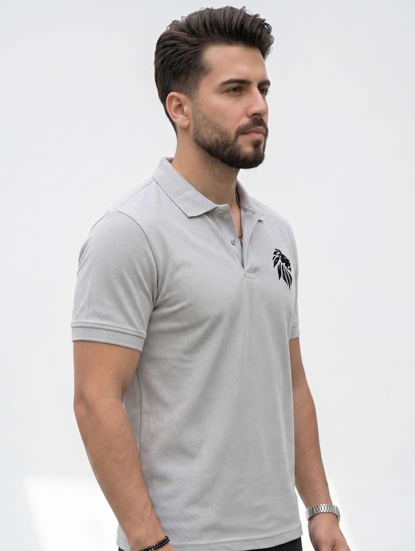 men solid short sleeve regular fit polo t-shirt - 22521265 -  Standard Image - 1