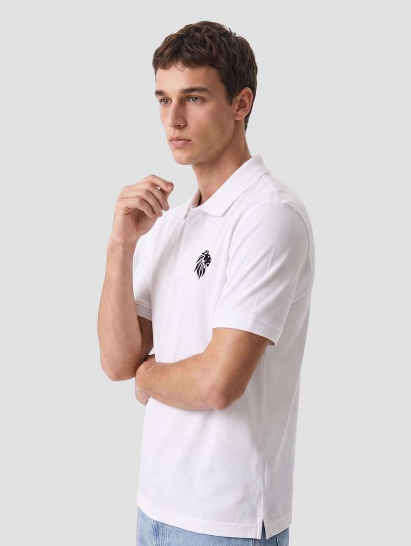 men solid short sleeve regular fit polo t-shirt - 22521267 -  Standard Image - 1