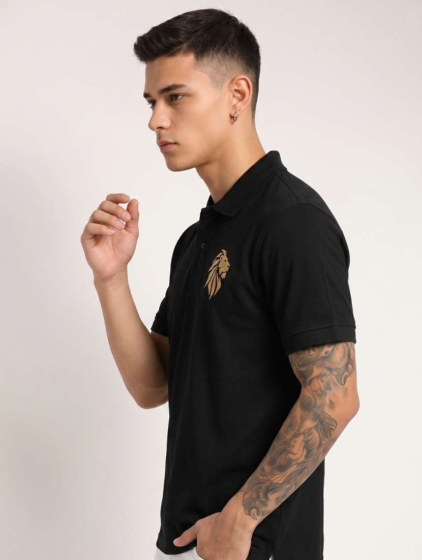 men solid short sleeve regular fit polo t-shirt - 22521331 -  Standard Image - 1