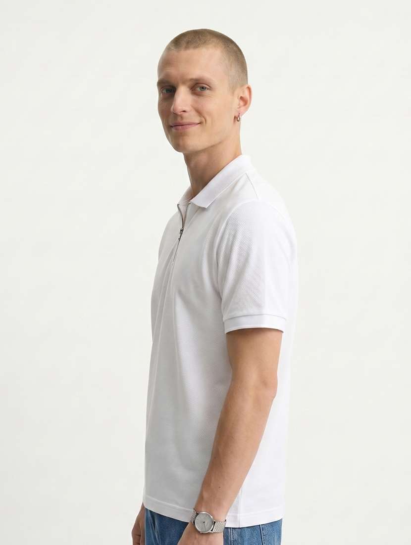 men solid short sleeve regular fit polo t-shirt - 22521340 -  Standard Image - 1