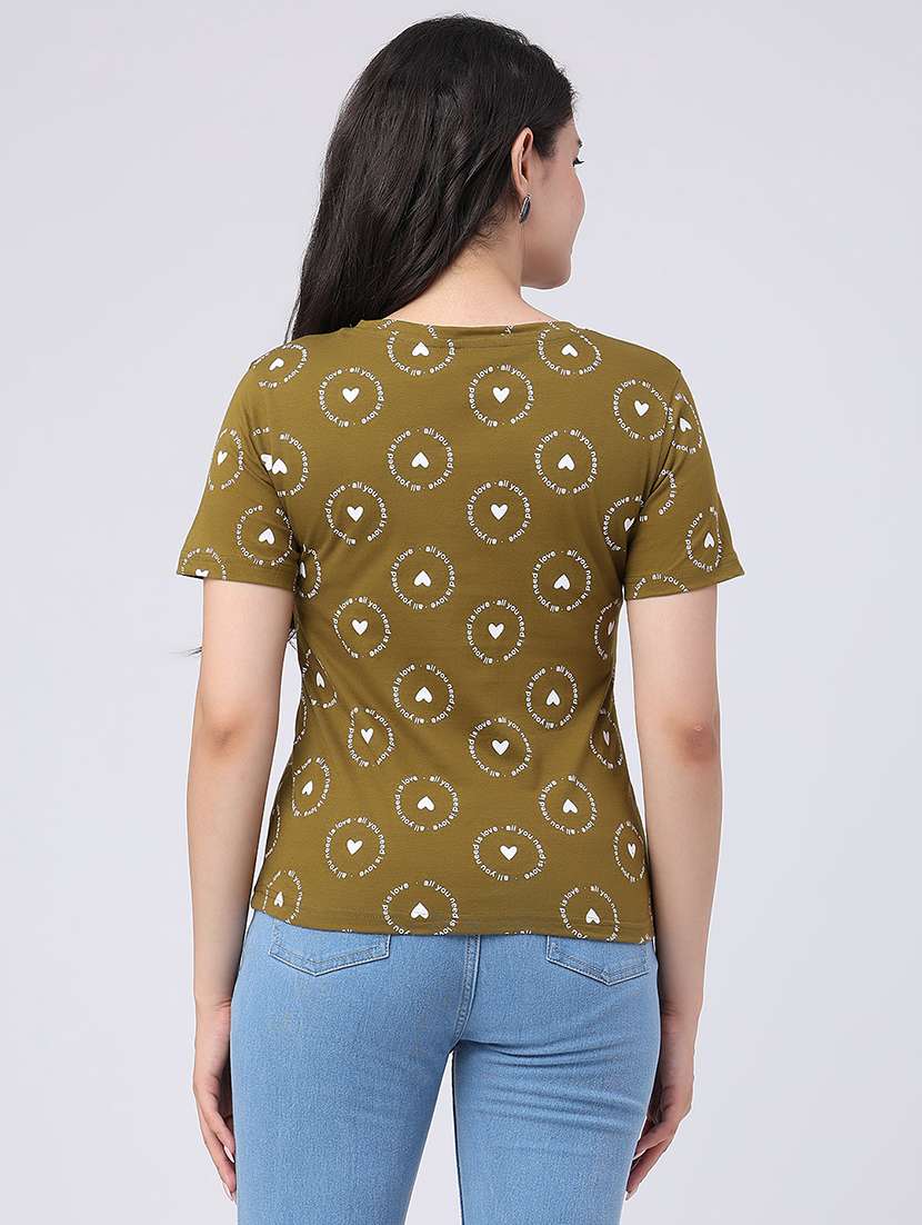 women printed round neck regular t-shirt - 22522281 -  Standard Image - 4