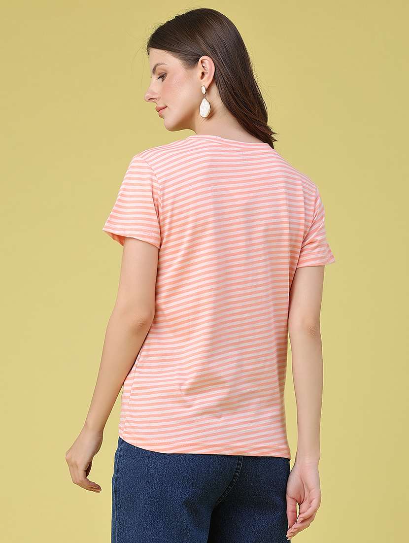women printed round neck regular t-shirt - 22522286 -  Standard Image - 4