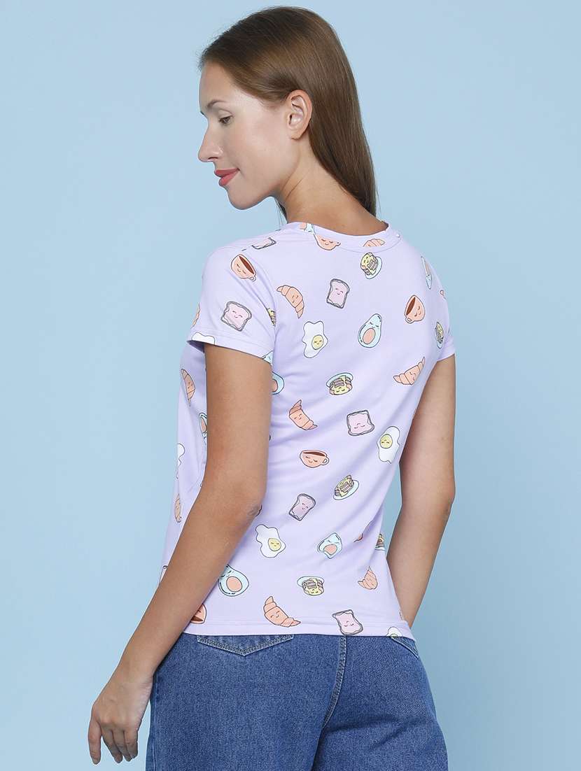Women Printed Short Sleeve T-shirt - 22522397 -  Standard Image - 4