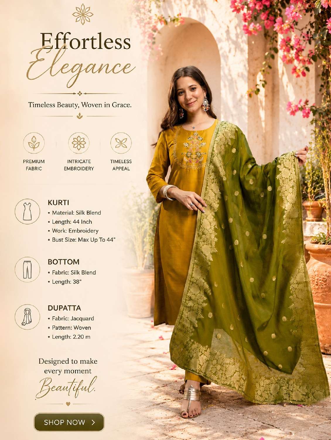 women embroidered three quarter sleeves kurta pant set with dupatta - 22522528 -  Standard Image - 6