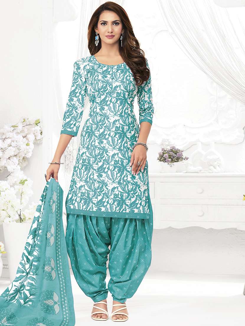 women printed unstitched suit set