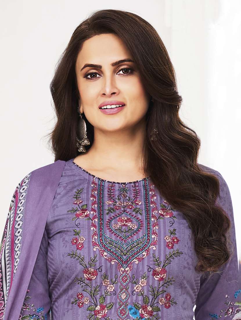 women printed unstitched suit set - 22522566 -  Standard Image - 1