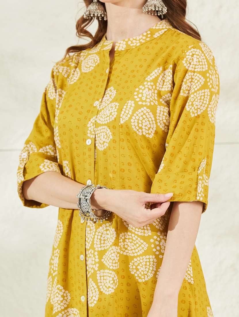 women printed short sleeves a-line kurta  - 22522578 -  Standard Image - 1