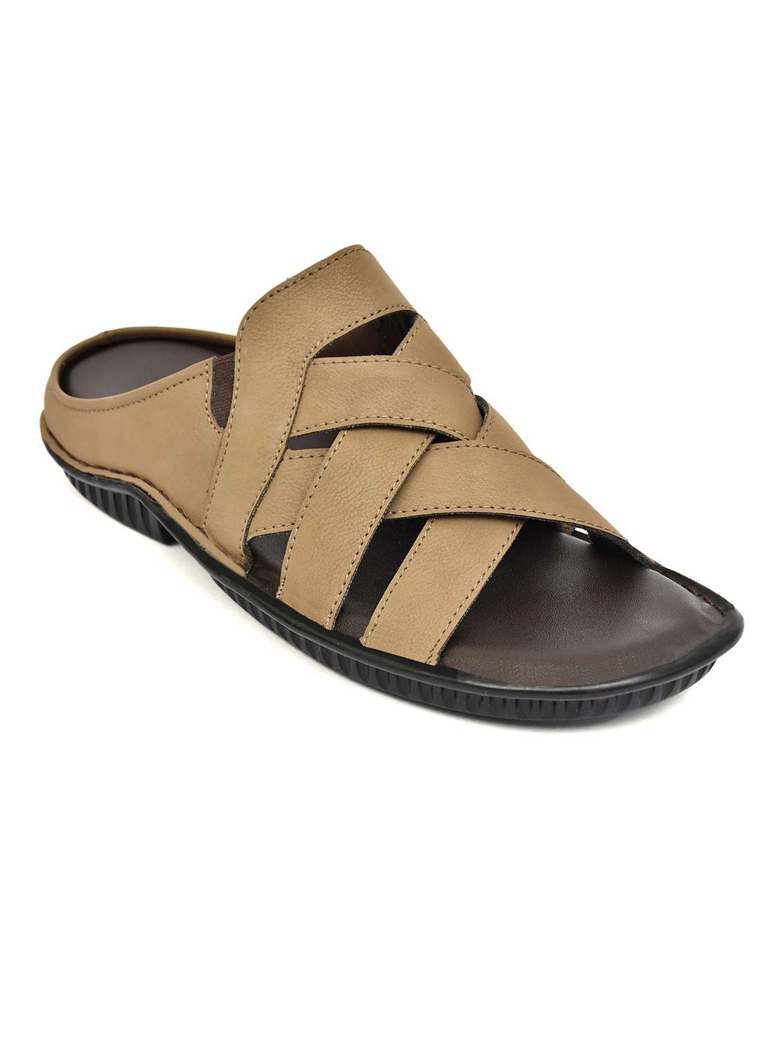 men beige slip on sandal - 22522583 -  Standard Image - 4