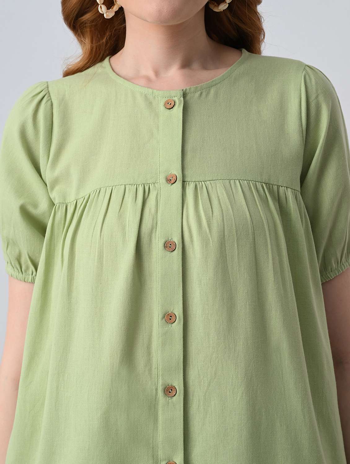 women solid short sleeve top & trouser set co-ord - 22522604 -  Standard Image - 1