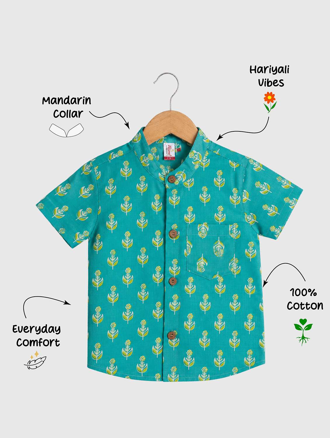 boys printed short sleeves shirt - 22522678 -  Standard Image - 4