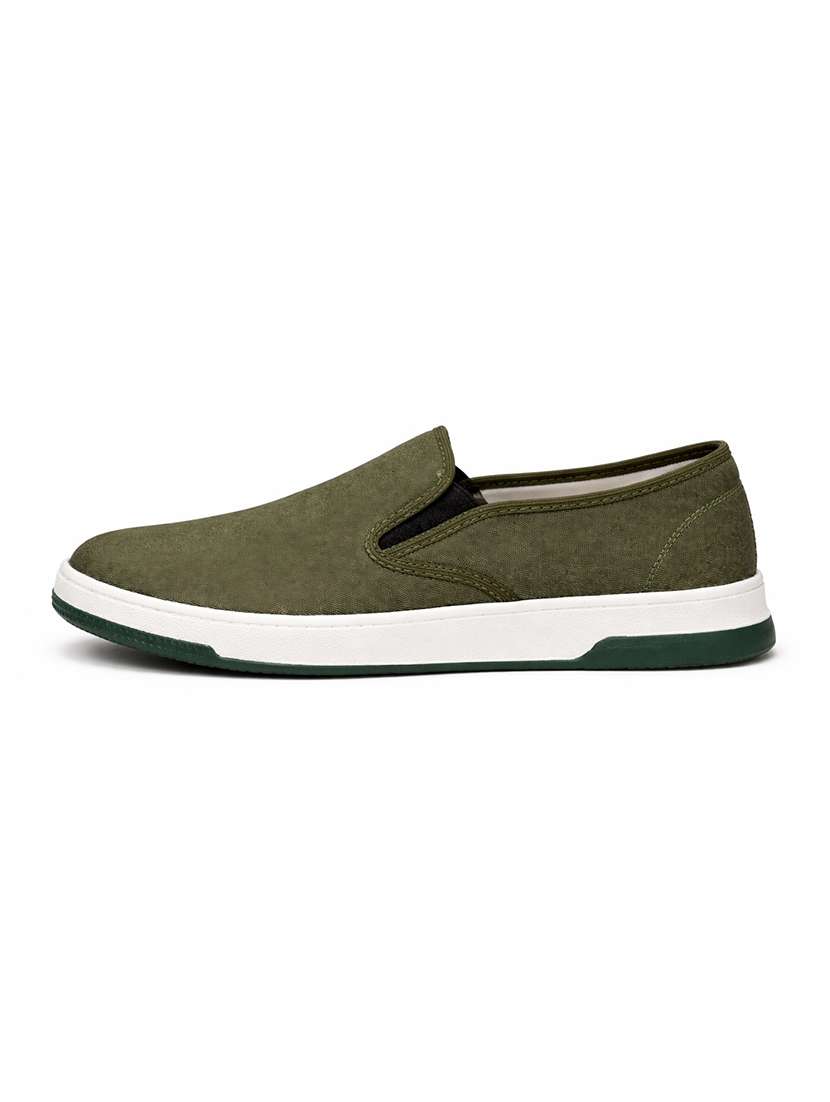 men solid slip on casual shoes - 22522686 -  Standard Image - 1