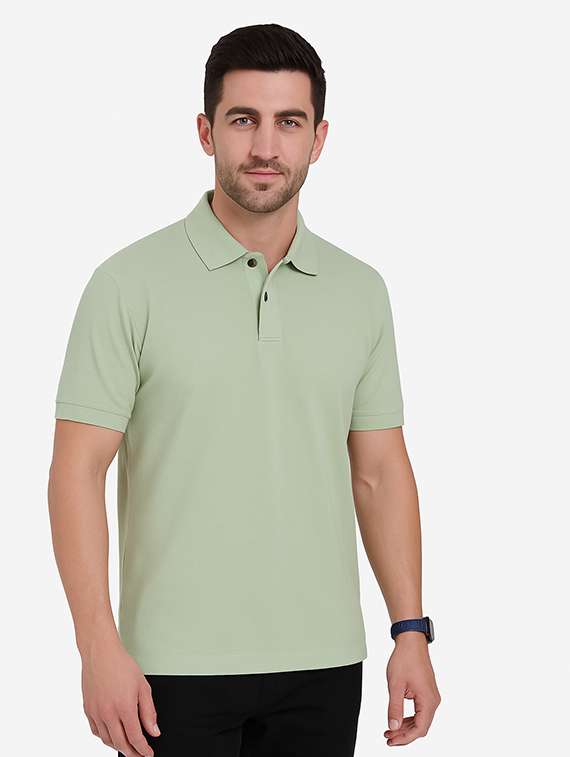 men solid short sleeves polo t-shirt - 22522696 -  Standard Image - 1