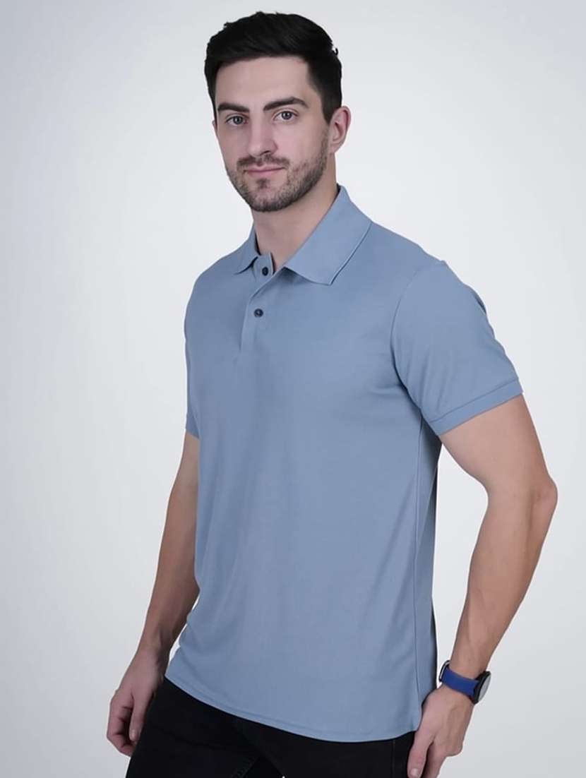 men solid short sleeves polo t-shirt - 22522700 -  Standard Image - 1
