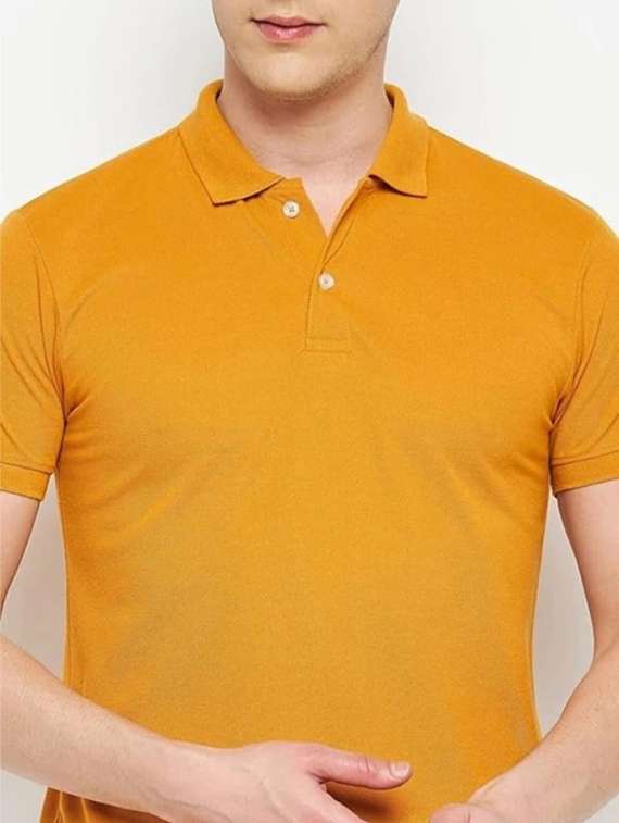 Men Solid Short Sleeves Polo T-shirt - 22522702 -  Standard Image - 1