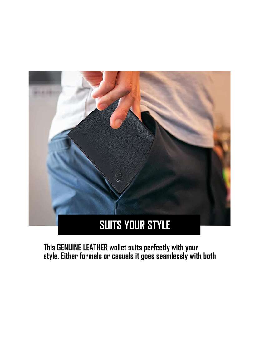 bagman black leather bi-fold wallet with snap closure and 4 card slots - 22522704 -  Standard Image - 4