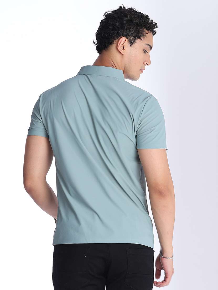 men solid short sleeve slim fit polo t-shirt - 22523198 -  Standard Image - 4