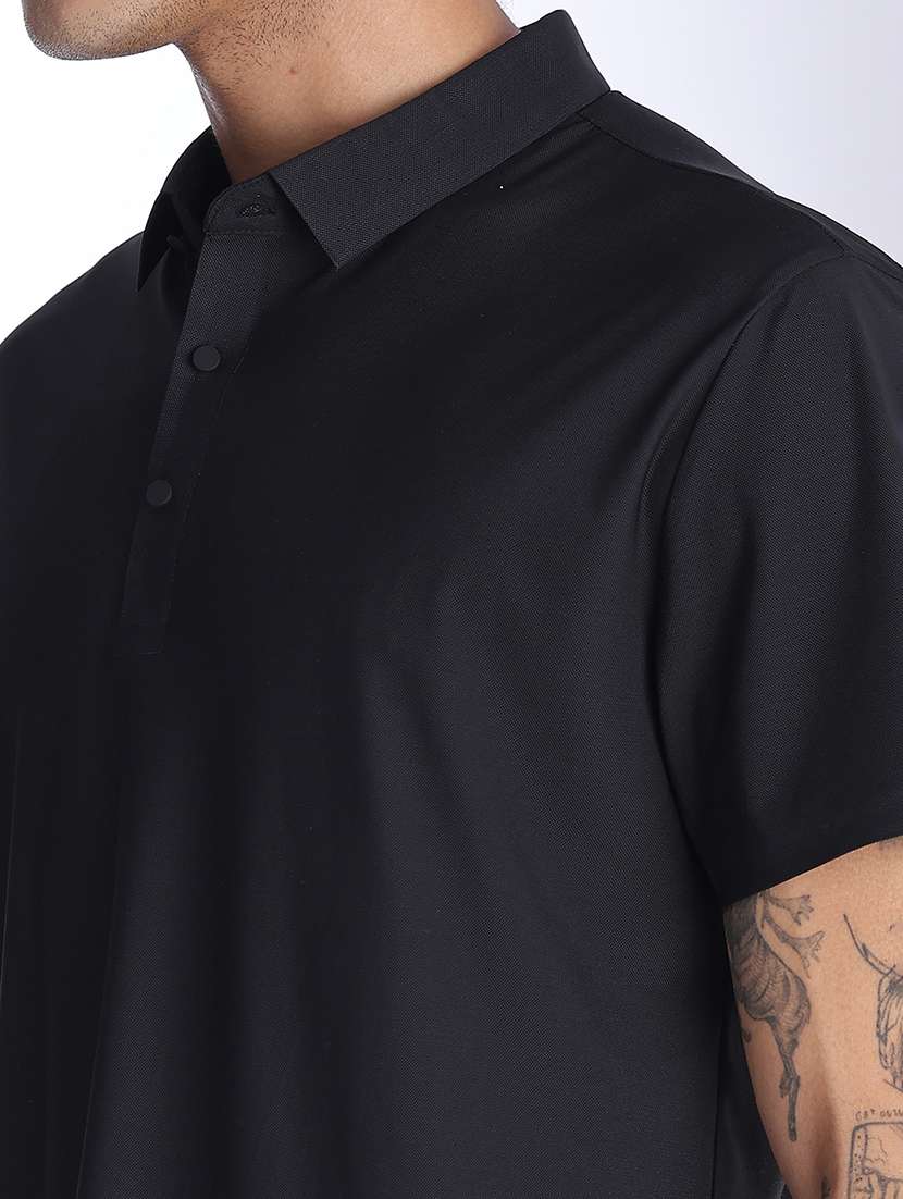 men solid short sleeve regular fit polo t-shirt - 22523199 -  Standard Image - 1