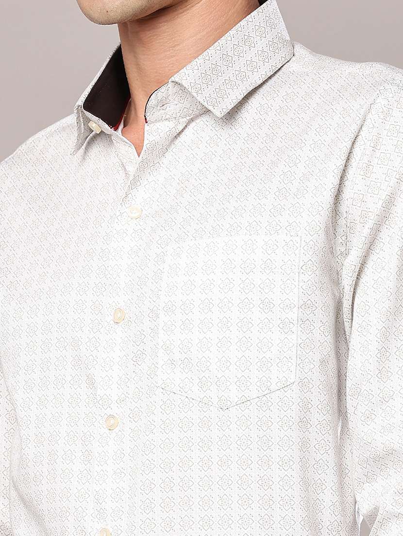 Men Printed Long Sleeves Formal Shirt - 22523217 -  Standard Image - 1
