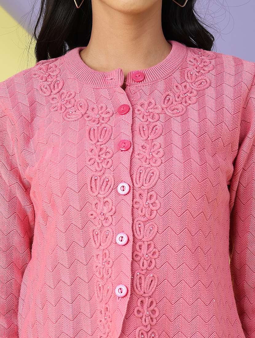 Pink Cotton Cardigan - 22523906 -  Standard Image - 1