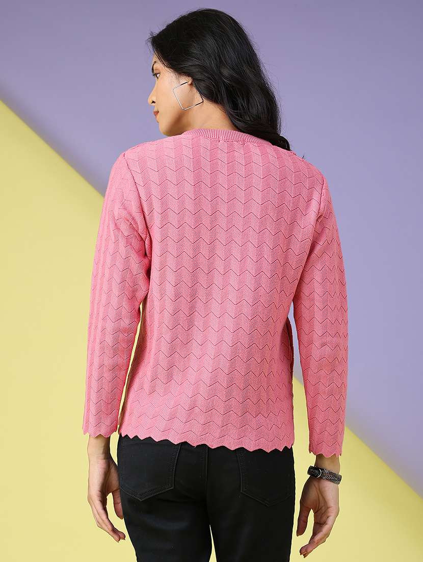 Pink Cotton Cardigan - 22523906 -  Standard Image - 4