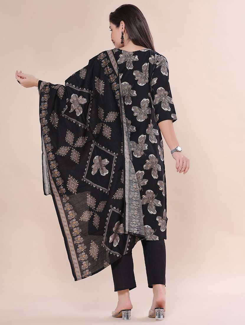 Women Printed Three Quarter Sleeves Kurta Pant With Dupatta Set - 22524145 -  Standard Image - 4
