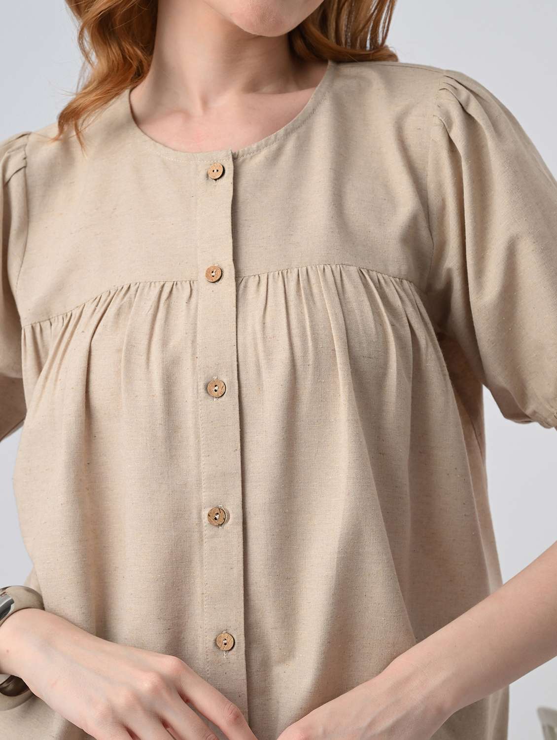 women solid short sleeve top & trouser set co-ord - 22524284 -  Standard Image - 1