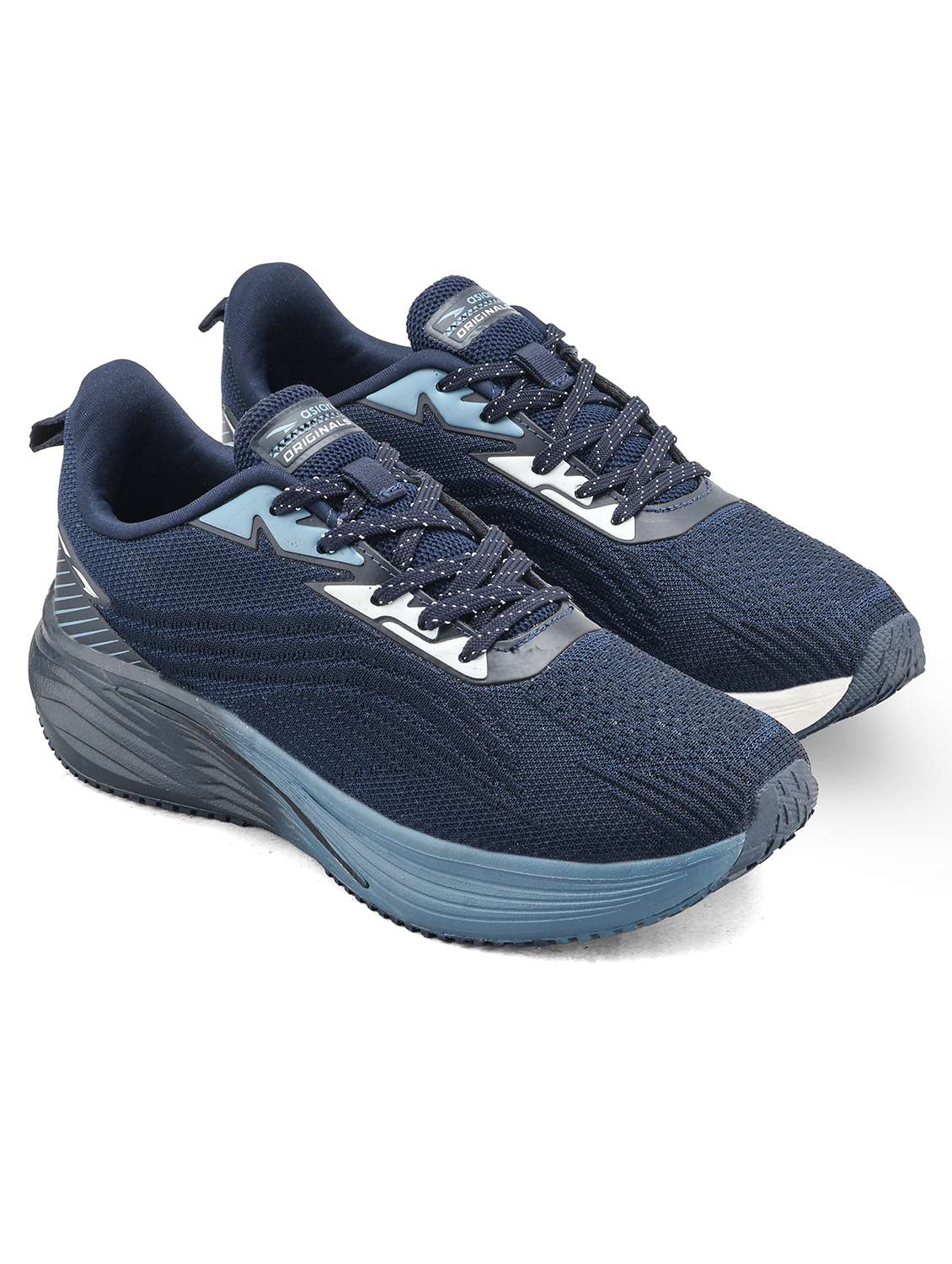 men navy blue lace up sport shoe - 22524324 -  Standard Image - 1