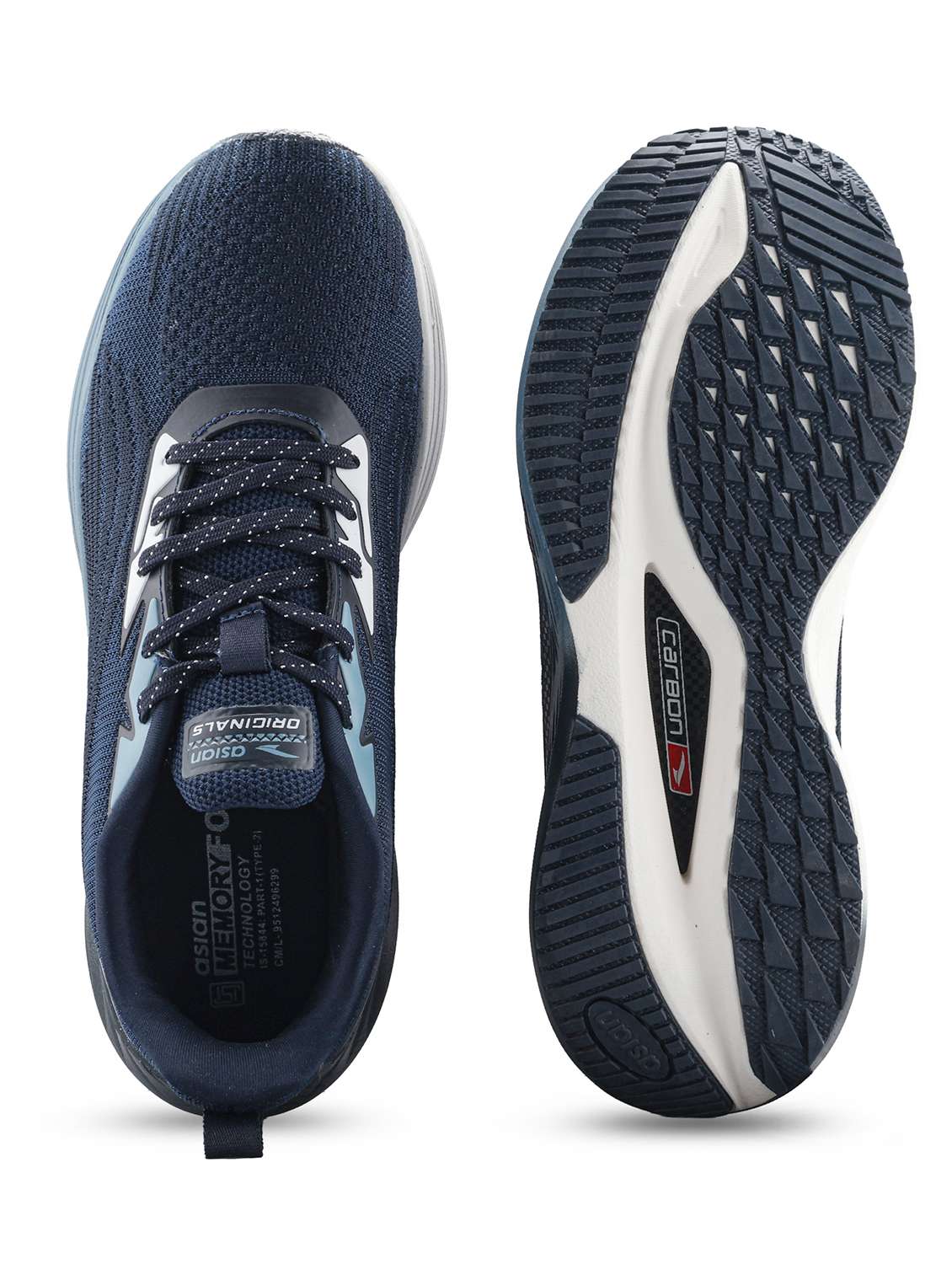 men navy blue lace up sport shoe - 22524324 -  Standard Image - 4