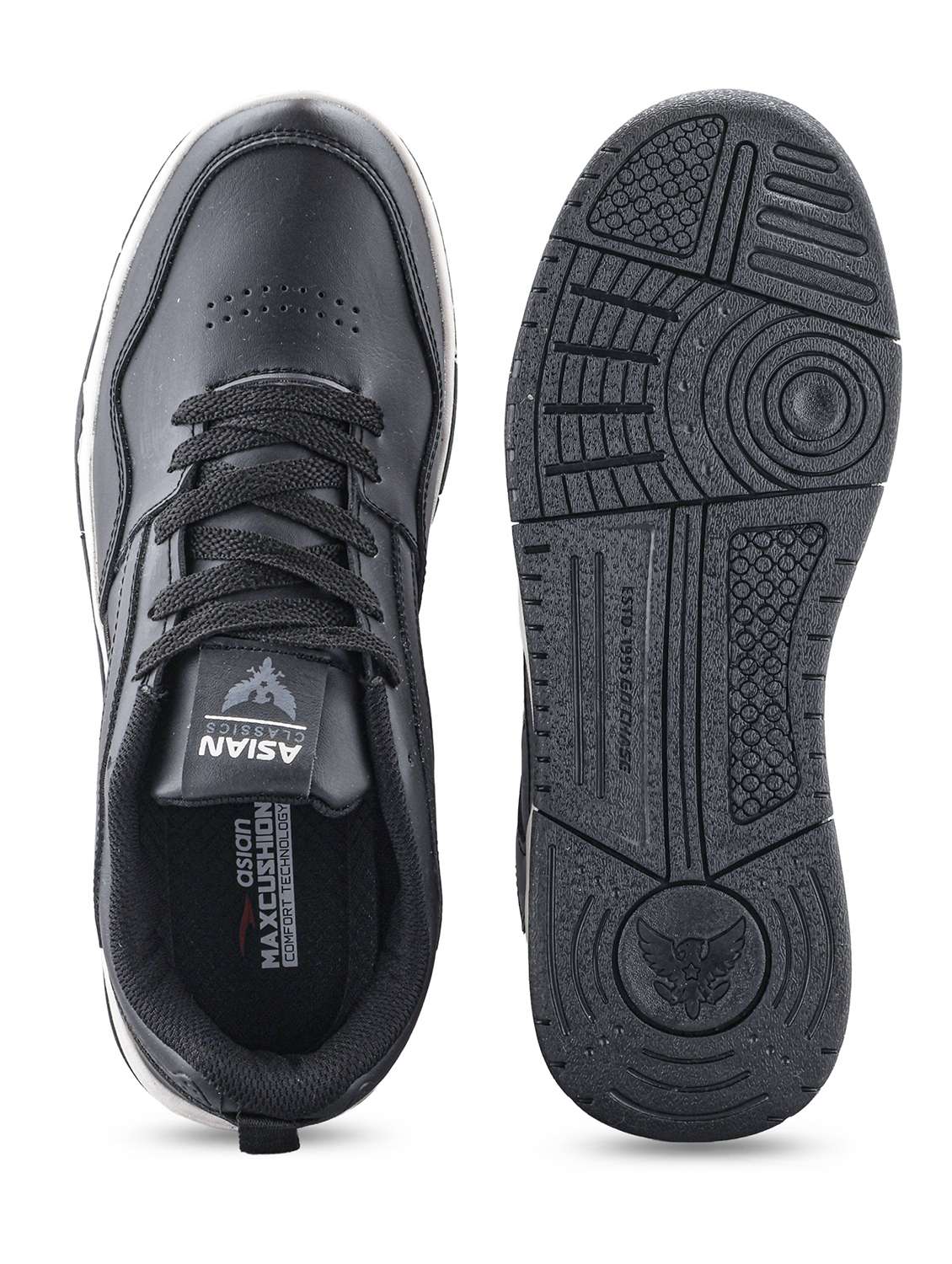 men solid lace up sneaker - 22524328 -  Standard Image - 4
