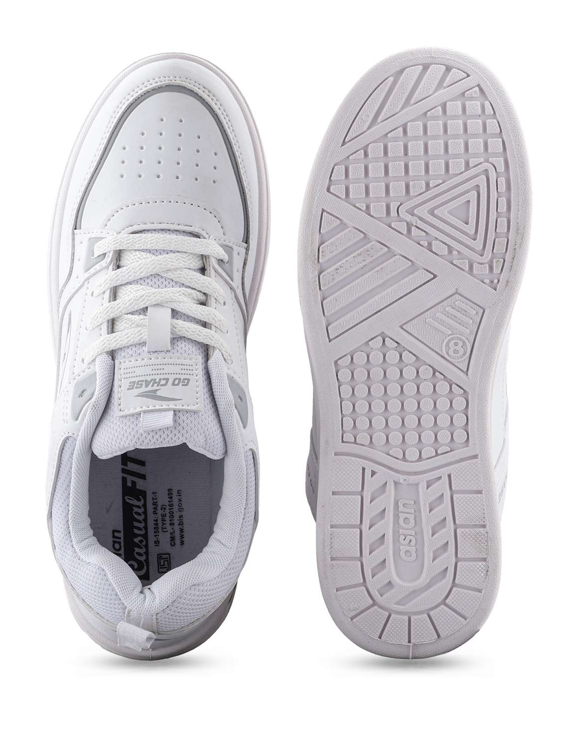 men white lace up sneaker - 22524335 -  Standard Image - 4