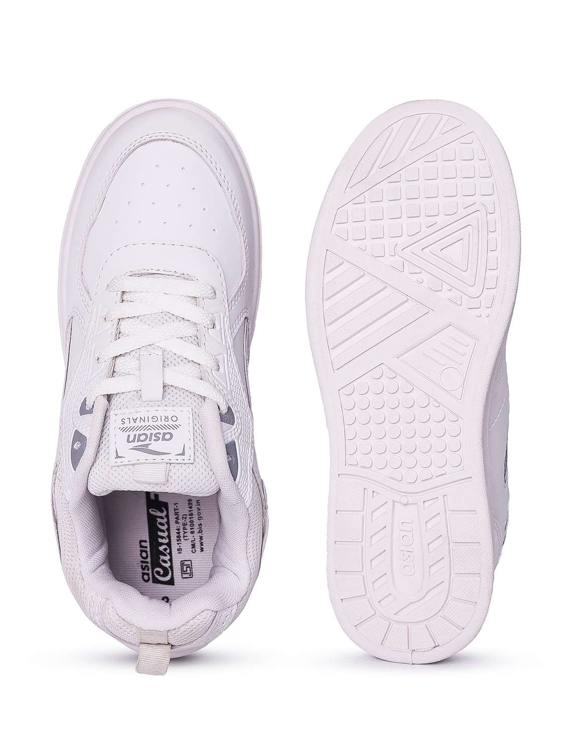 men white lace up sneaker - 22524340 -  Standard Image - 4