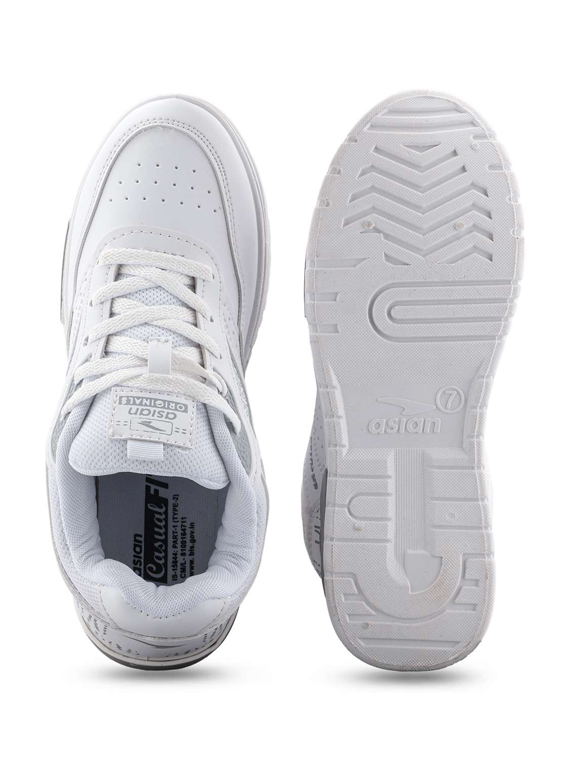 men white lace up sneaker - 22524343 -  Standard Image - 4