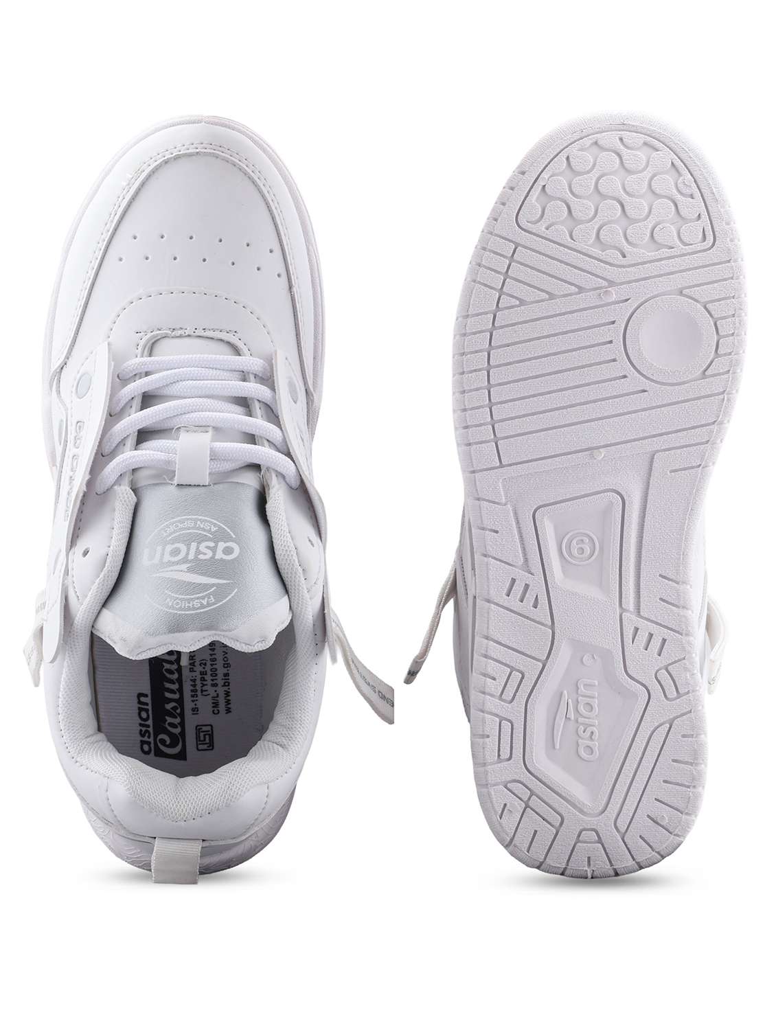 Men White Lace Up Sneaker - 22524347 -  Standard Image - 4