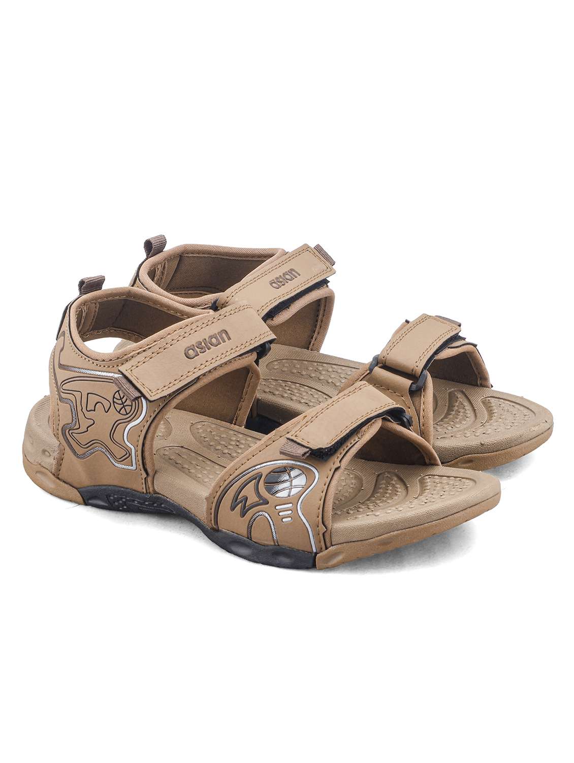 men brown back strap floater - 22524385 -  Standard Image - 1