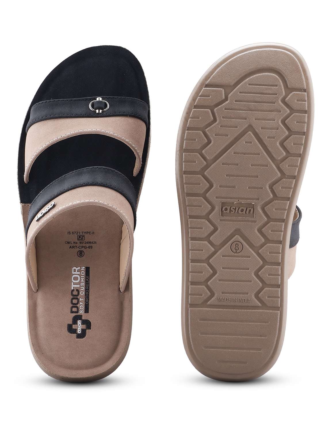 Men Color Block Slip On Orthosoft Slipper - 22524399 -  Standard Image - 4