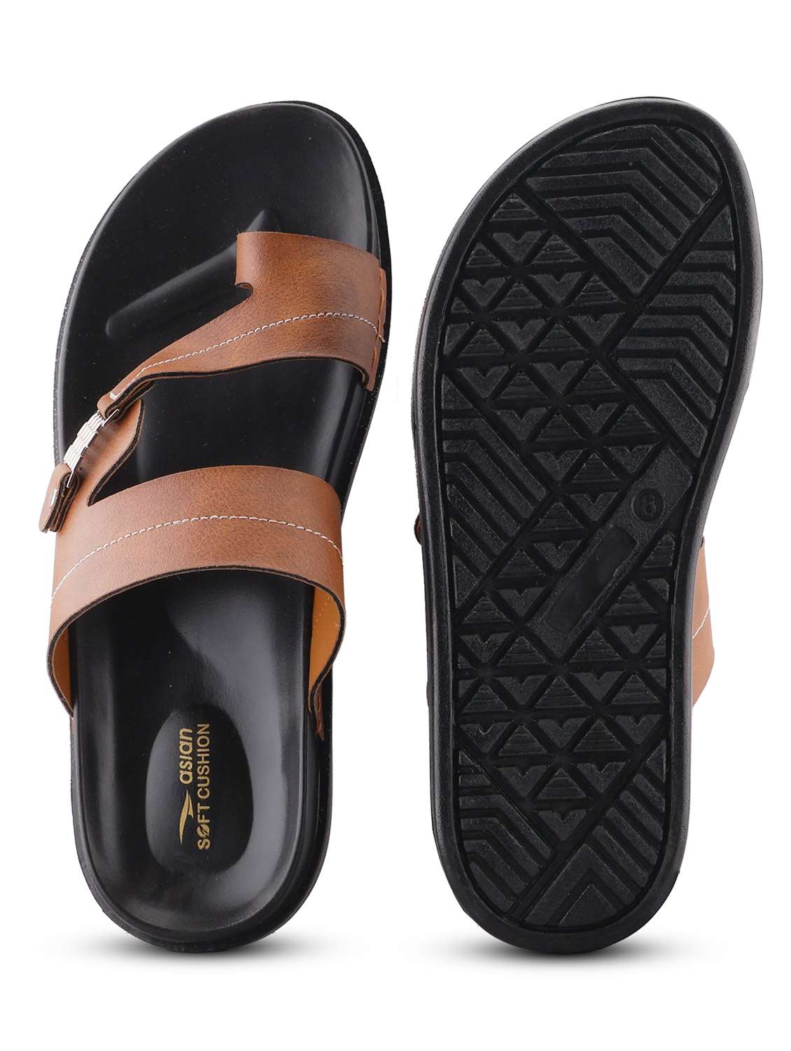 Men Tan Orthosoft Slipper - 22524411 -  Standard Image - 4