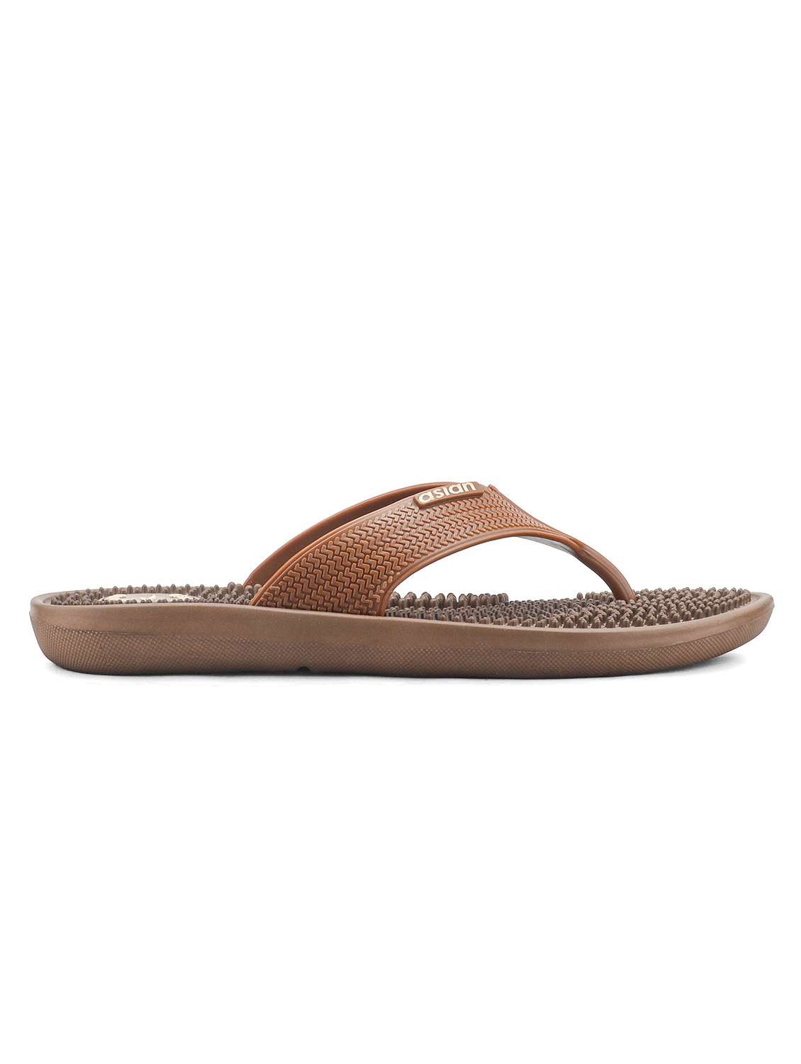 men brown toe separator flip flop - 22524413 -  Standard Image - 1