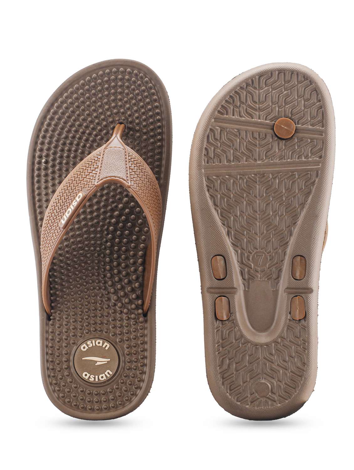 men brown toe separator flip flop - 22524413 -  Standard Image - 4