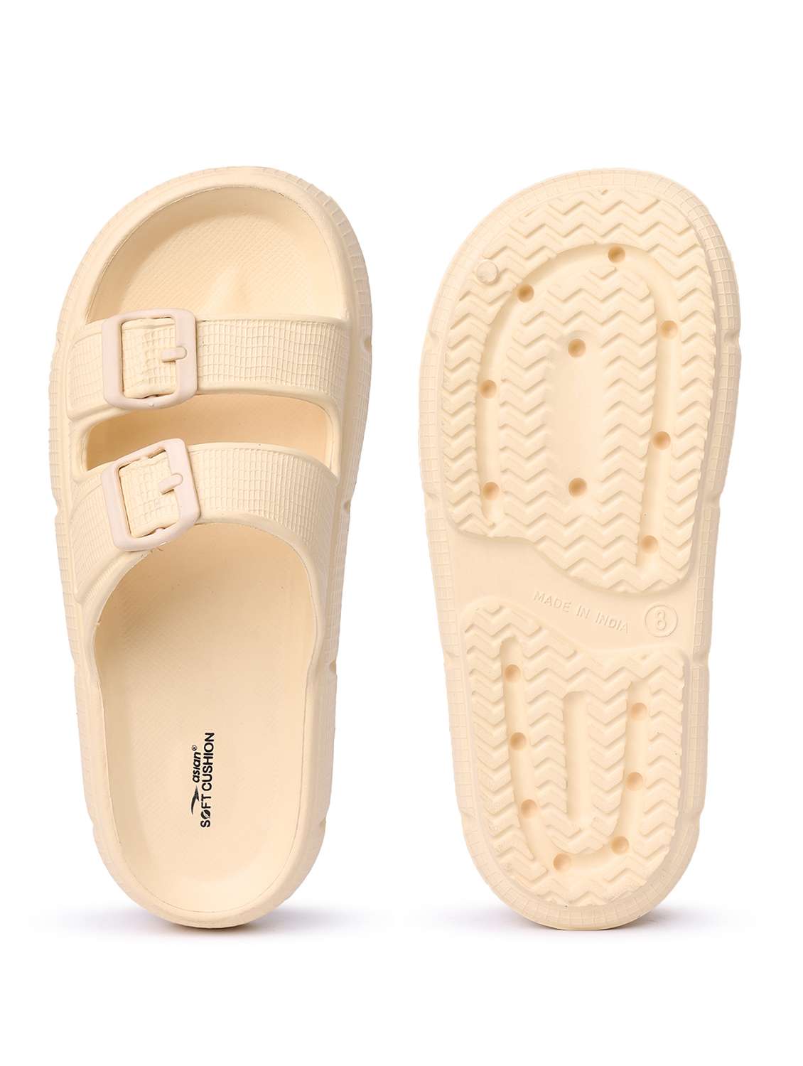 men textured slip on slider - 22524415 -  Standard Image - 4