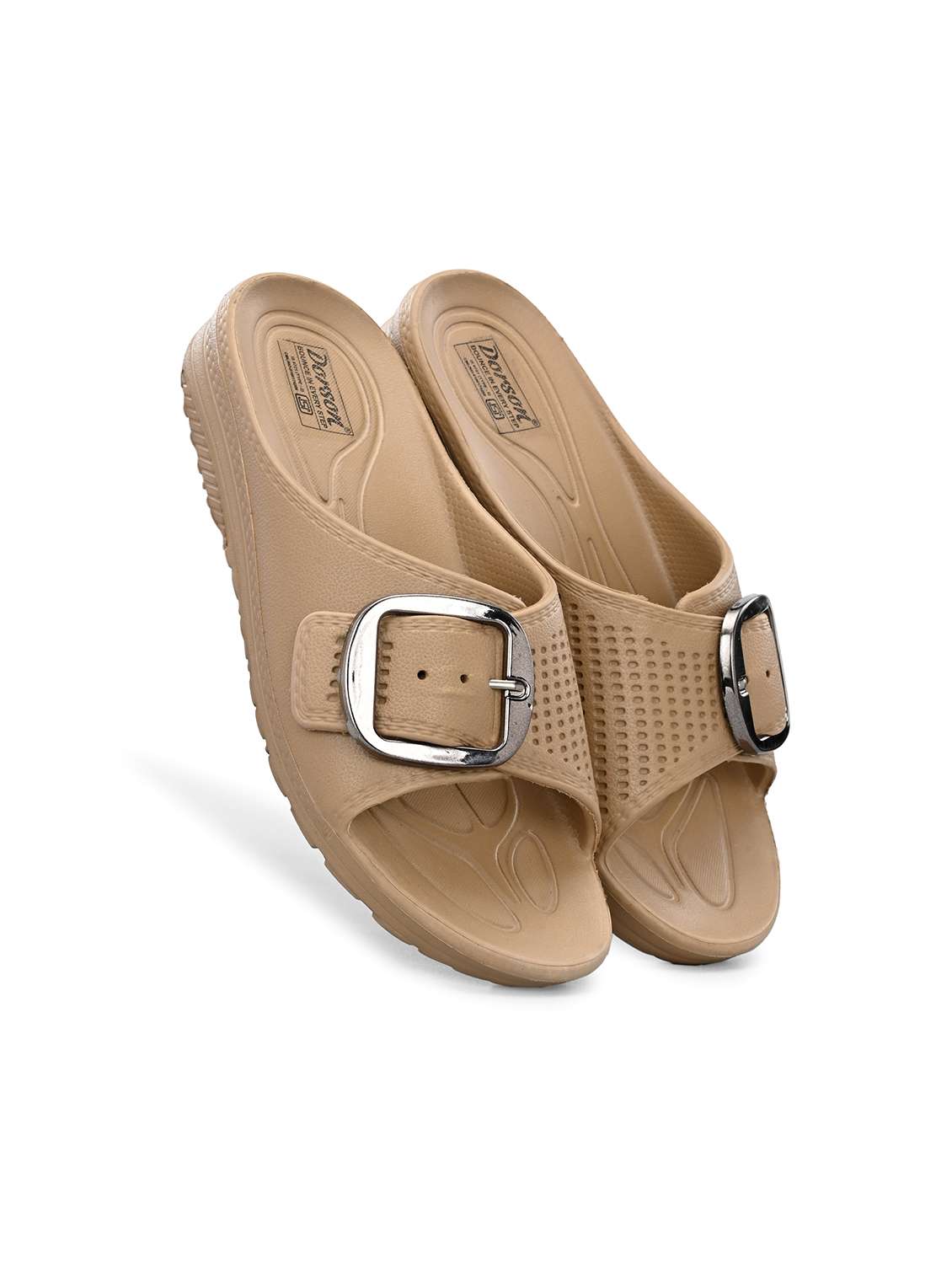 women textured slip on slides - 22524433 -  Standard Image - 1