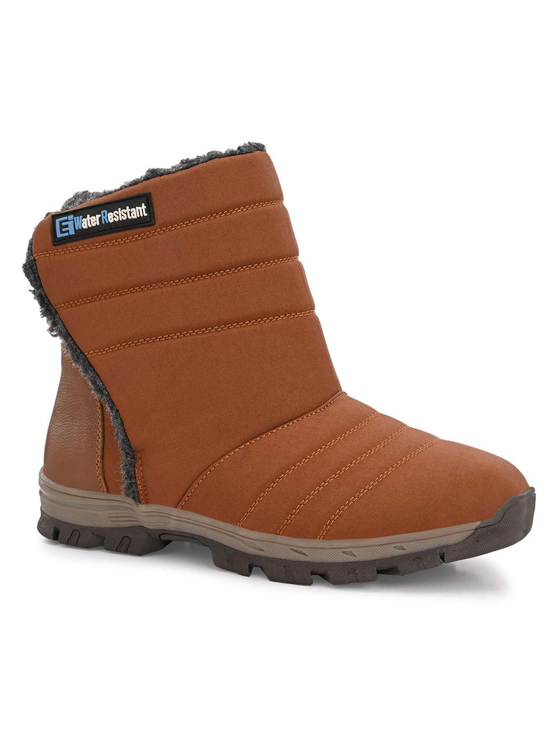 men tan winter shoes boot - 22524445 -  Standard Image - 1