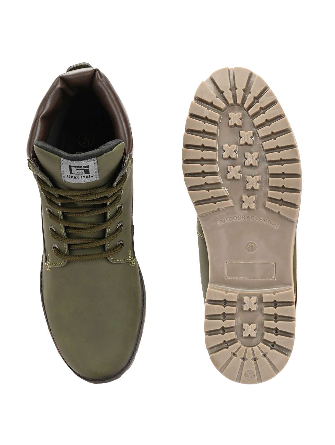 men olive hiking boots boot - 22524451 -  Standard Image - 4