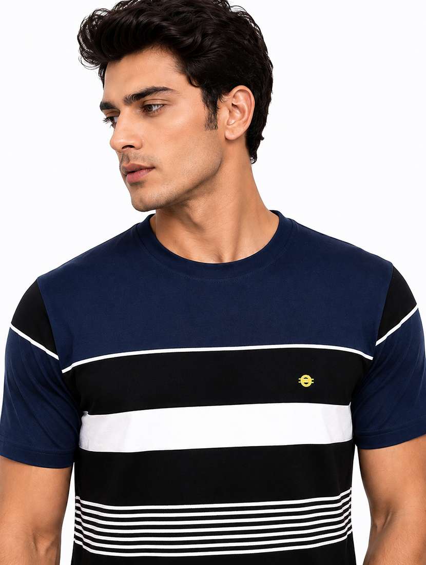 men striped short sleeve regular fit t-shirt - 22526647 -  Standard Image - 1