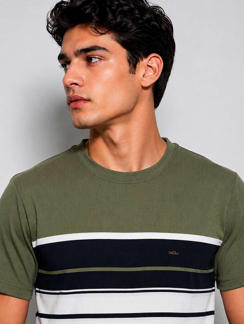 men striped short sleeve regular fit t-shirt - 22526648 -  Standard Image - 1