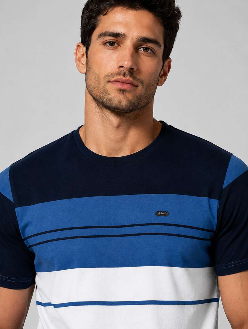 men striped short sleeve regular fit t-shirt - 22526650 -  Standard Image - 1
