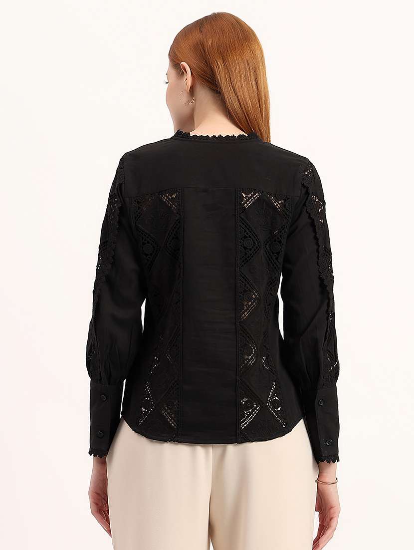 women self design round neck regular top - 22526754 -  Standard Image - 4