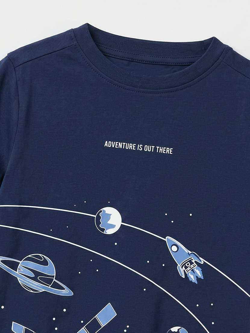 boys printed round neck t-shirt - 22526768 -  Standard Image - 1